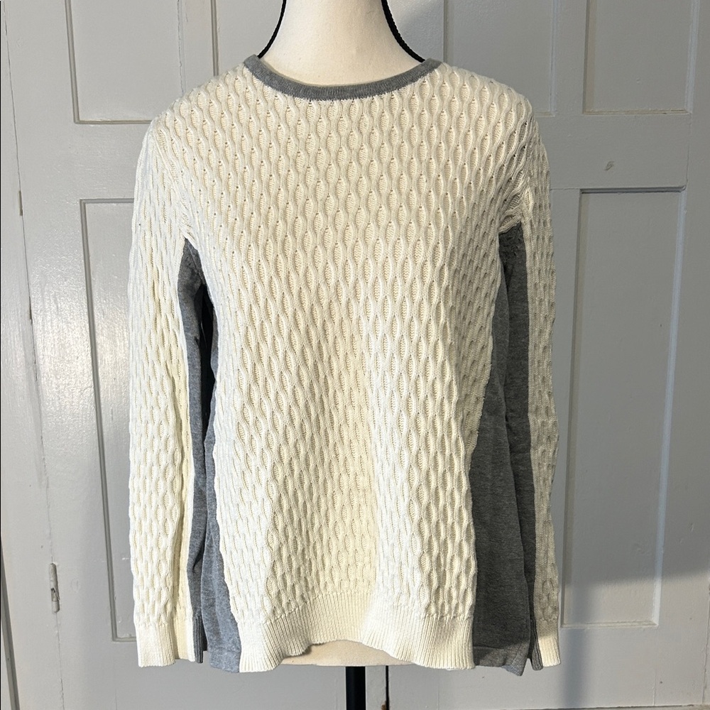 Chic Two-Tone Sweater